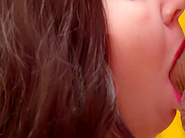 Kate Rehi - Cum In My Mouth, Gentle, Slow Blowjob Close-up  Pulsate Cock And Oral Creampie 7 Min