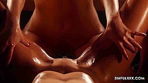 Katy Rose And Leanne Lace - Romantic Lesbian Couples Sensual & Oily Massage