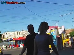 Kick-a-hole spy upskirt footage