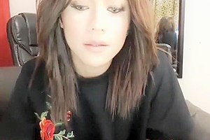 Kimberly furiously pumps creamy cum from her thick cock