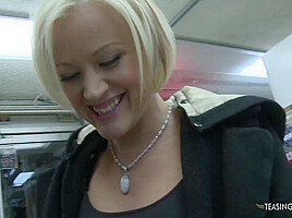 Kinky Blonde Slut Having Fun With A Cock In The Store