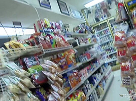 Kinky Blonde Slut Having Fun With A Cock In The Store