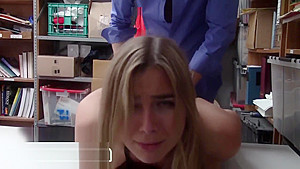 Kinky babes gets screwed by security guy