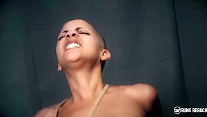 Kinky ebony babe with big tits got tied up and fucked the way she always wanted
