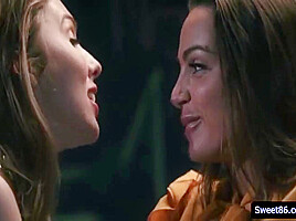 Kisses And Dives Her Head Between - Abigail Mac And Lena Paul