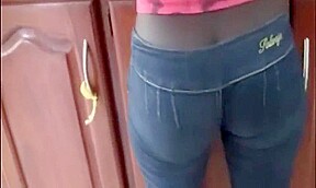 Kitchen blowjob