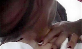 Kitchen blowjob