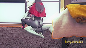 Kitty Cat, Black Cat And Kitty Black In Furry Hentai - White Kitty Yiff