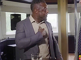Kristof Cale, Antonio Black And Johnny Castle In Busty Blonde Gives A To Two Men At A Pub