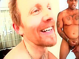 Large Black Whore Gets Jizz From Three Different Cocks