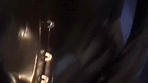 Latex couple Foreplay, Sex and Big Tits