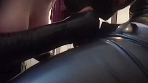 Latex couple Foreplay, Sex and Big Tits