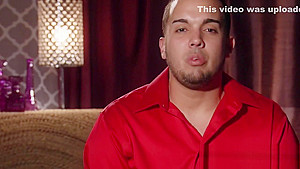 Latin couple has hot sex in the shower before heading to the red room
