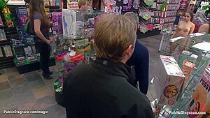 Latina Anal Gang Banged In Public Shop