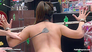 Latina Anal Gang Banged In Public Shop