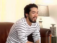 Latino twink Alexis Belfort jacks off his pecker solo