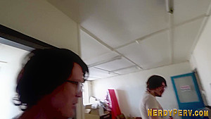 Leeds nerds get cocks gobbled by slut