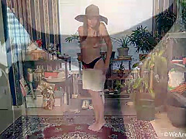 Leila Larson strips nude after some gardening work - WeAreHairy