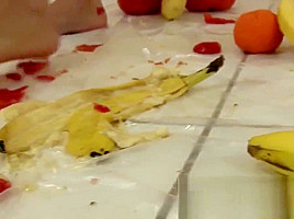 Lelu Love-Naked Femdom Food Crushing 1of3