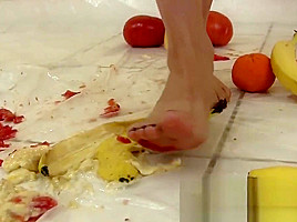 Lelu Love-Naked Femdom Food Crushing 1of3