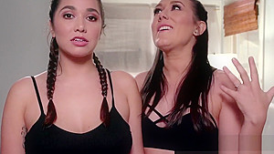 Les teenage stepdaughter rimmed