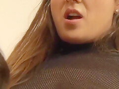 Lesbian Rubbs Stilettos Against Her Pussy And Then She Climaxes Loudly