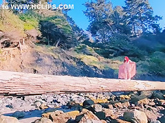 Lesbian teen 18+ at public beach