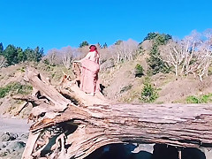 Lesbian teen 18+ at public beach