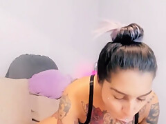 Ligia Humiliate Herself And Play Hard With Her Dildo And Toys Wearing Latex