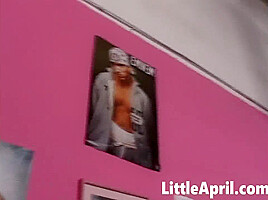 Little April Lesbian Sucking Pussy Closeup
