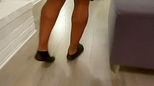 Lola spreads her silky black legs to take Ricos fat rod
