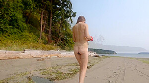 Long Pussy Fiddling Around On The Beach  Part Iii