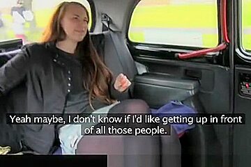 Love Creampie Naughty redhead student 18+ gets fucked by taxi driver for cash