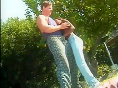 Lusty Black Nympho Gets Rough Doggystyle With Long White Dick
