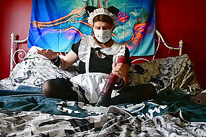 Maid For Horsecock Making A Cum Back