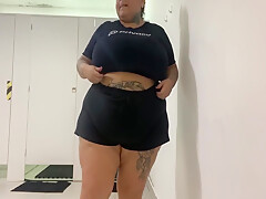 Mary Jhuana In Bbw Se Exibindo Escondida No Vestiario Da Academia 5 Min