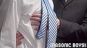 MasonicBoys - Beautiful young man bred by tall priest on temple altar