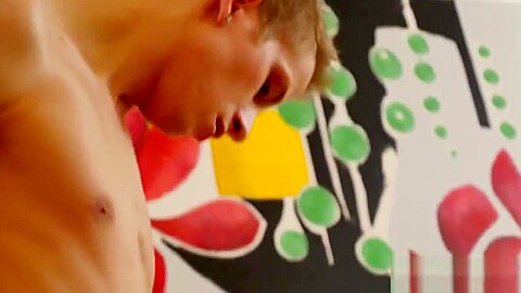 Massaged twink gets raw fucked