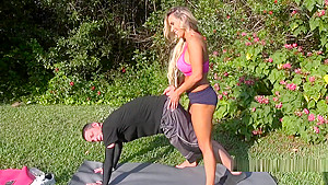 Massive Tits Milf Doing Yoga Outdoor