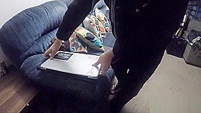 Masturbating teen 18+ Caught And Force Fucked By Horny Burgler