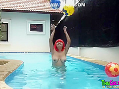 Masturbation Asian Babe On The Backyard