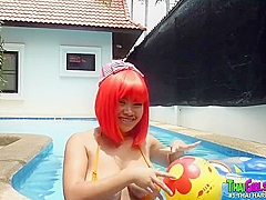Masturbation Asian Babe On The Backyard