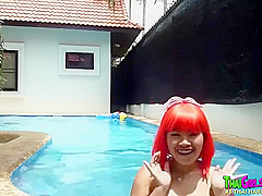 Masturbation Asian Babe On The Backyard