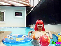 Masturbation Asian Babe On The Backyard