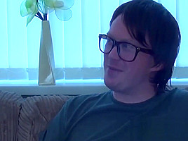 Mature British vixen sucks and fucks lucky nerd