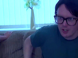 Mature British vixen sucks and fucks lucky nerd