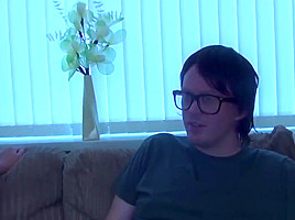 Mature British vixen sucks and fucks lucky nerd