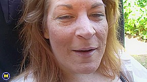 Mature Watcher Sucking A Black Cock In A Park