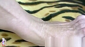 Mature blonde Sofia gets her cunt toyed while she gives him head