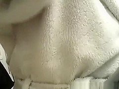 Mature wife spied by her husband in bathroom